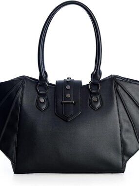Women's Gothic Annabelle Bat Handbag Winged Crossbody Purse Black Shoulder Bag